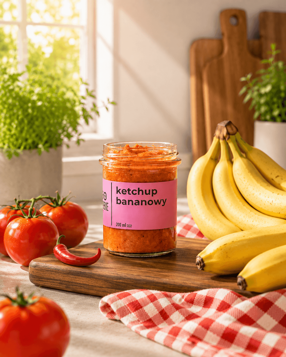 Ketchup Bananowy – Naturalny Sos z Bananów i Pomidorów z Nutą Chili - View 1